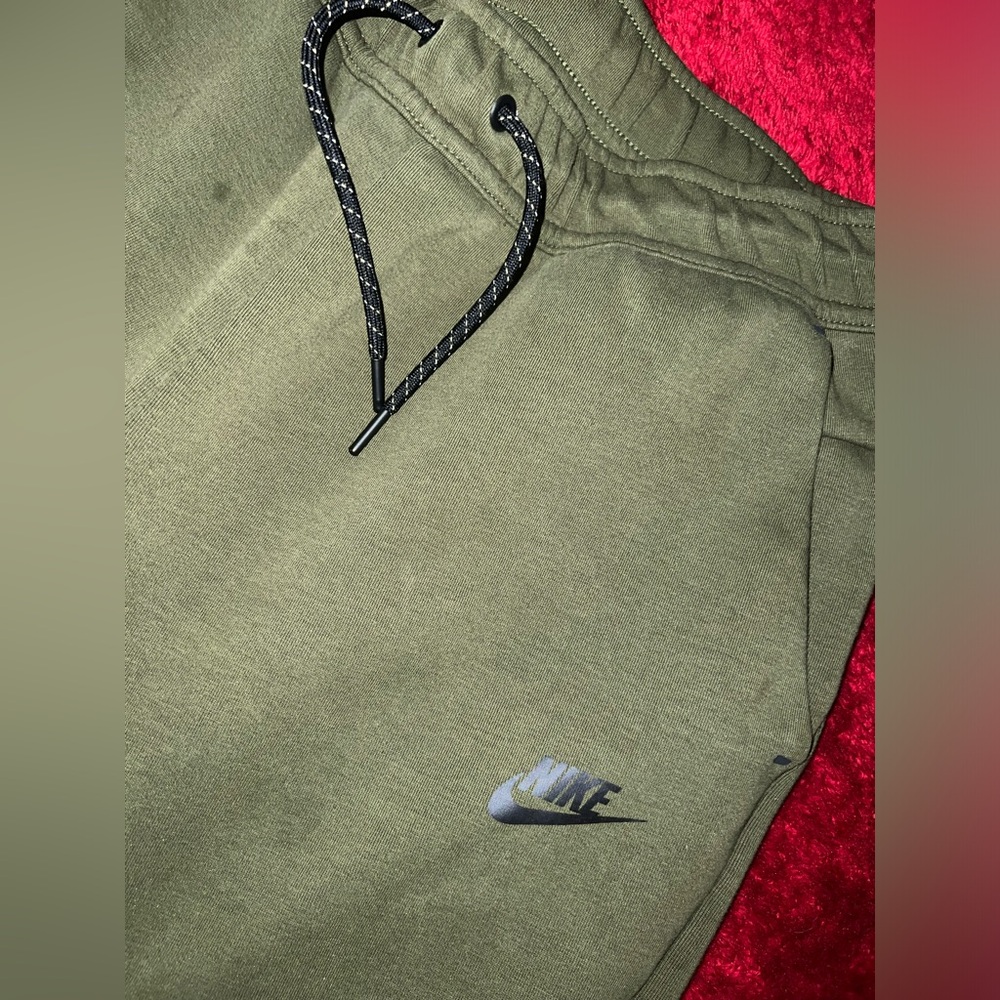 Military Green Reflective Nike Tech Pants